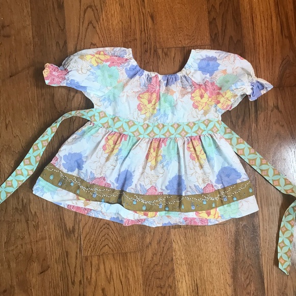 Matilda Jane peasant top floral blouse, size 4 - Picture 2 of 3